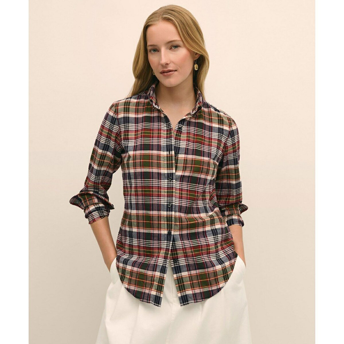 コットン　マドラスチェック　シャツ　Classic Fit／ブルックスブラザーズ（Brooks Brothers）のサムネイル