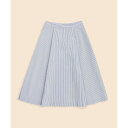コットン シアサッカーストライプ ミディサーキュラースカート/ブルックスブラザーズ(Brooks Brothers)