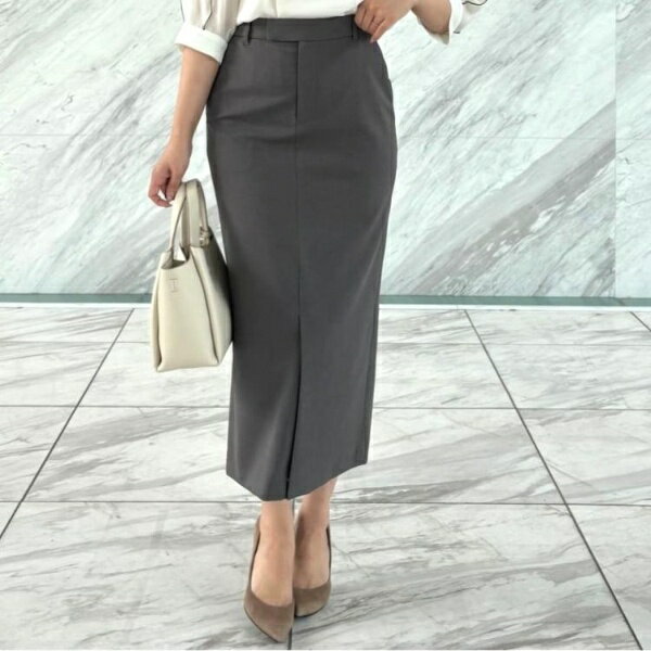 【洗える／日本製／ロング丈】ストレートシルエットのスカート／クード シャンス（COUP DE CHANCE）