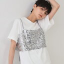 《ツインセット》スパンコールキャミ×Tシャツ【洗濯機洗い可】/オペークドットクリップ(OPAQUE.CLIP)