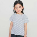 【日本製】【お揃い】リボンラインストーンの半袖Tシャツ(90~140cm)/タルティーヌ エ ショコラ(Tartine et Chocolat)