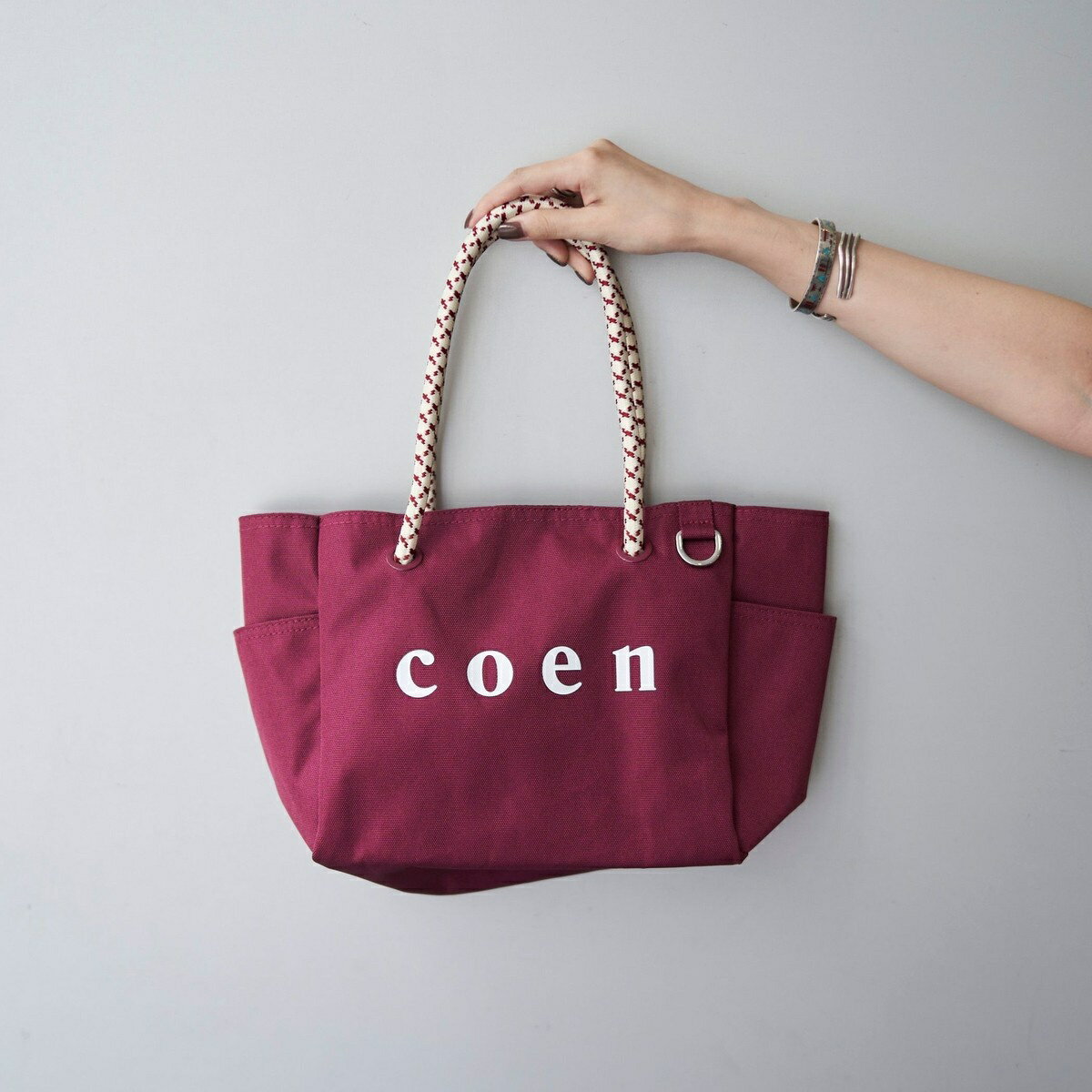 【新色登場・追加】coen（コーエン） ロゴ Pキャンバストートバッグ（Mサイズ）／コーエン（coen）のサムネイル