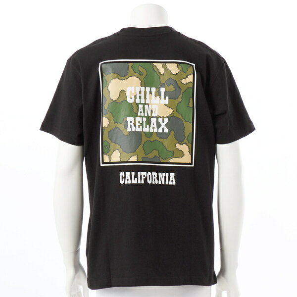 【CHILLAX】カモフラ柄バックプリントショートスリーブTシャツ 半袖T／トランジション（TRANSITION）