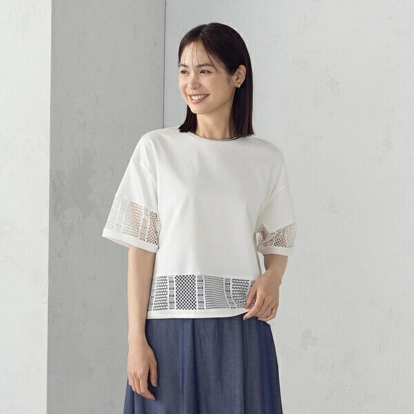 レースコンビ Tシャツ／コムサイズム（COMME CA ISM）