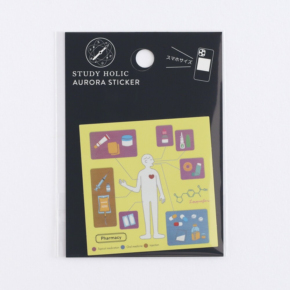 オーロラステッカー（薬学）／スタディホリック（STUDY HOLIC）