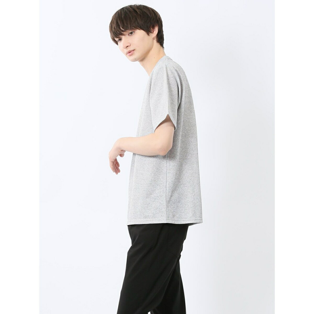 ノータベネ メッシュドビー Vネック半袖Tシャツ／m.f.エディトリアル（m.f.editorial）
