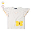ちょうちょポシェット刺繍半袖Tシャツ/ムージョンジョン(moujonjon)