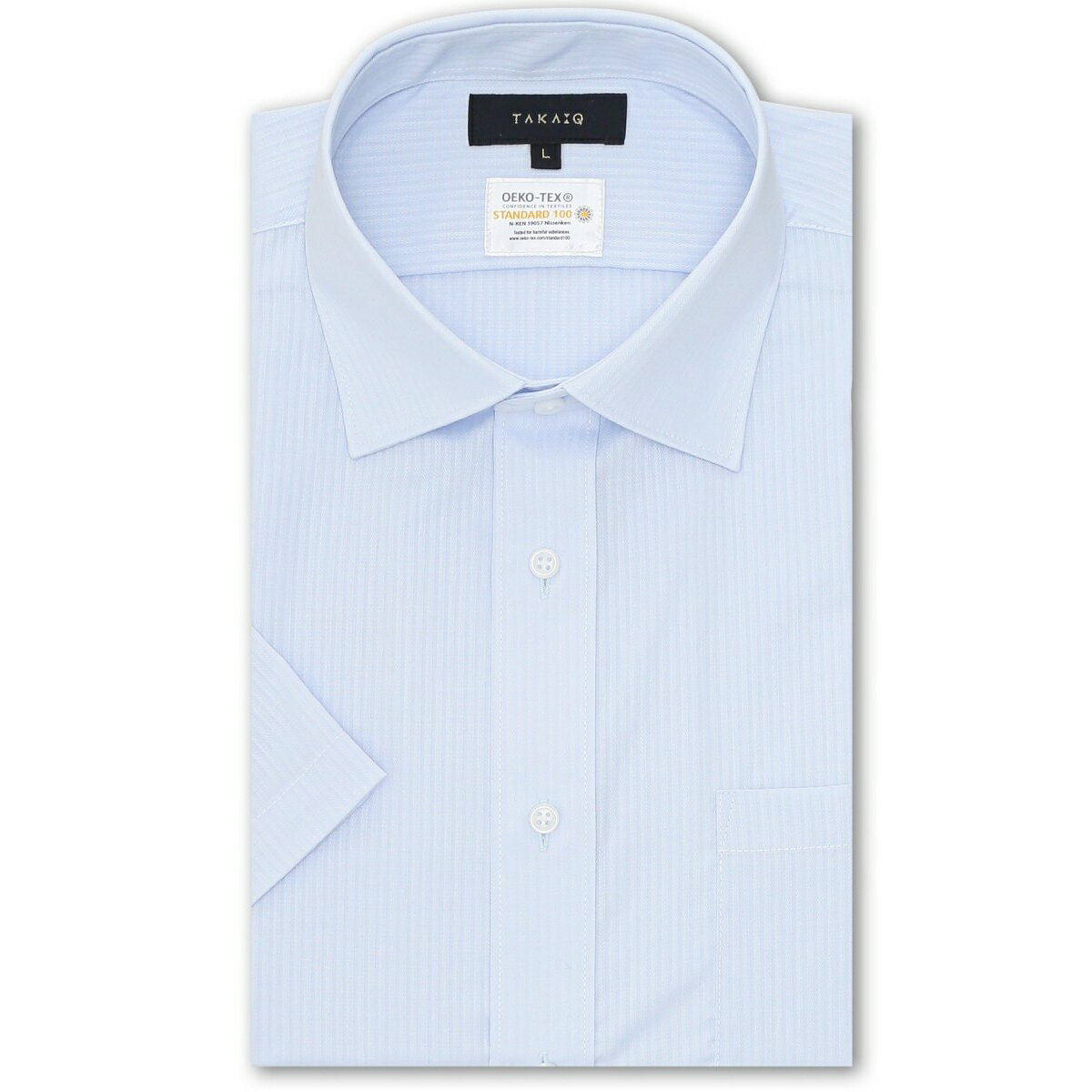 タカキュー 形態安定 吸水速乾 ワイドカラー ビジネスドレス半袖シャツ／タカキュー（TAKA-Q）