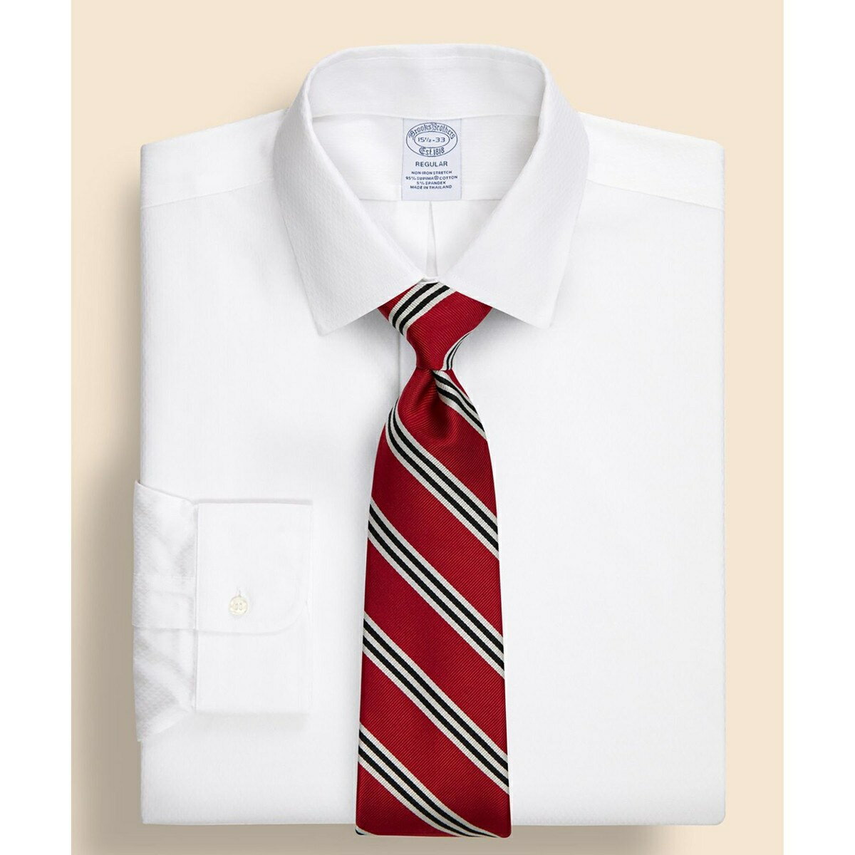 スーピマコットンストレッチ ダイヤモンドドビー ドレスシャツ Regular Fit／ブルックスブラザーズ（Brooks Brothers）