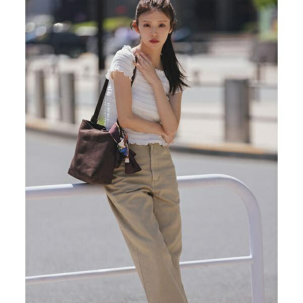 カラーワイドストレートツイルパンツ/ナチュラルビューティーベーシック(NATURAL BEAUTY BASIC)