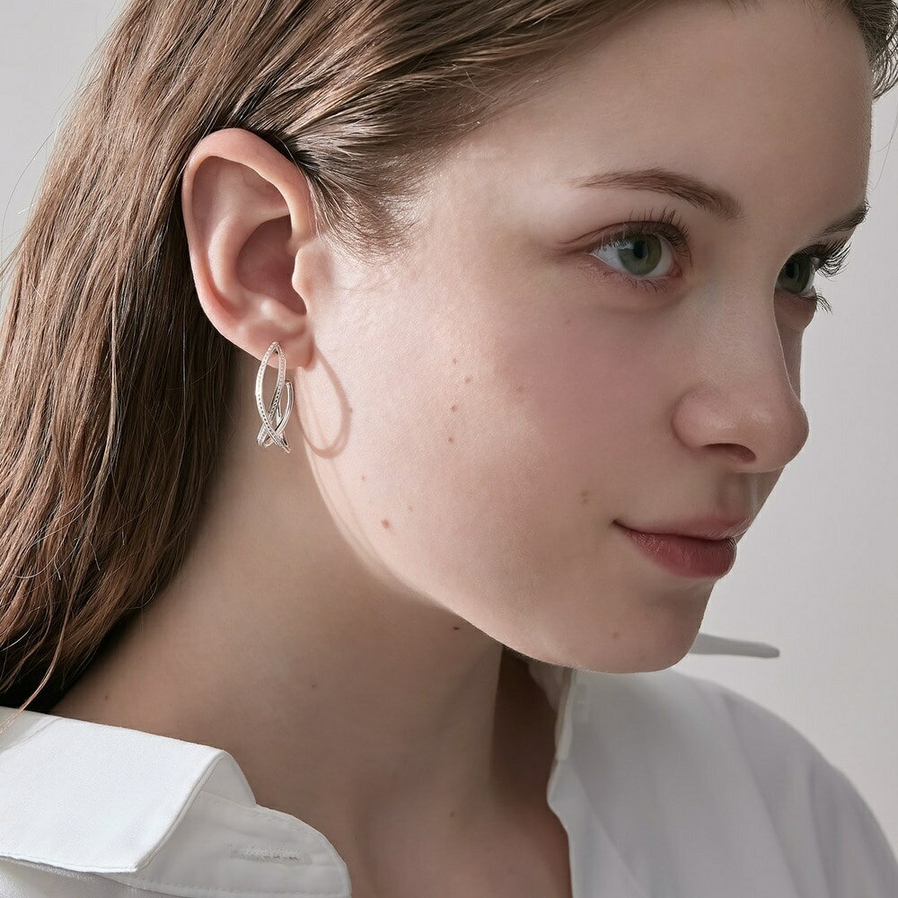 シルバーフープピアス／ノジェス（NOJESS）