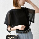 SHIPS any:〈手洗い可能〉メッシュ シアー ハンカチ スリーブ ドッキング TEE/シップス エニィ(SHIPS any)