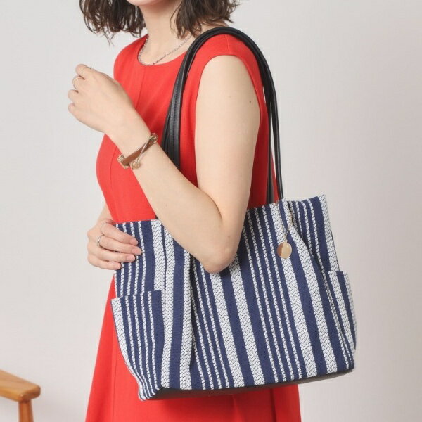【A4対応】ストライプタックトート／イッツデモ（ITS'DEMO）