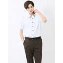 【吸水速乾 ストレッチ 形態安定】m.f.エディトリアル Biz ボタンダウン半袖 ビズシャツ/m.f.エディトリアル(m.f.editorial)