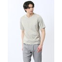 レノマ オム 千鳥ジャガード Vネック半袖Tシャツ/タカキュー(TAKA-Q)