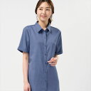 麻調合繊 シャツワンピース 五分袖 レディース/ブリックハウス(BRICKHOUSE)