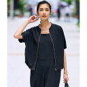 【一部店舗限定/吸水速乾/UVカット/接触冷感】ストレッチジョーゼット フレンチスリーブ ブルゾン/23区(23KU)