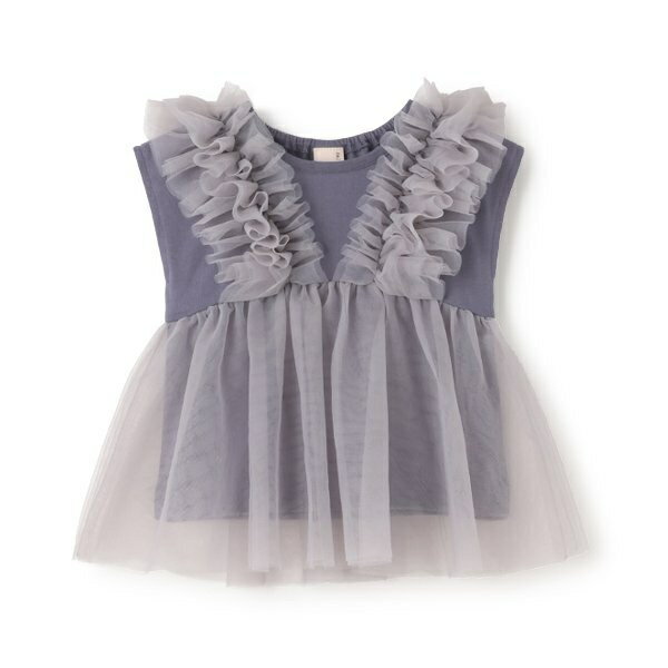 【リンク】チュールドッキング半袖T(キッズ)／プティマイン（petit main）のサムネイル