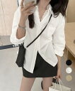 シャツブラウス長袖 レース襟シャツ春秋夏/ミニミニストア(miniministore)