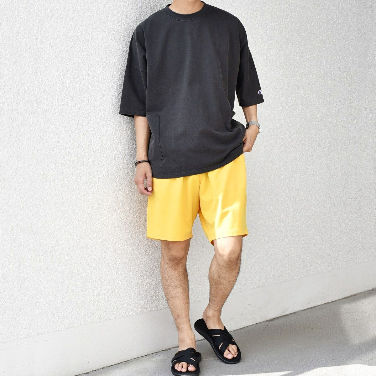 【SHIPS any別注】Champion: ブリーチ ドルマン キャンプポケット Tシャツ◇／シッ...