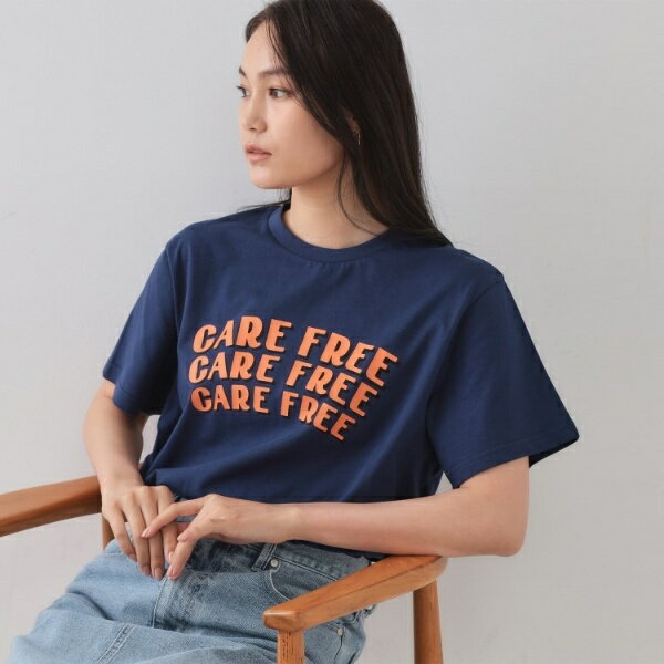 カラーロゴTシャツ【洗濯機洗い可】／オペークドットクリップ（OPAQUE.CLIP）