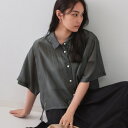 裾ドロストシアーショートシャツ【洗濯機洗い可】/オペークドットクリップ(OPAQUE.CLIP)