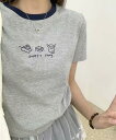 ワンポイントイラストロゴTシャツ/アイモハ(aimoha)