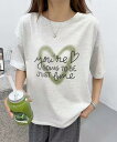 ハートロゴプリントTシャツ/アイモハ(aimoha)