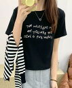英字ロゴプリントTシャツ/アイモハ(aimoha)