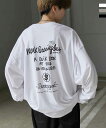 MARK GONZALES ワンポイント刺繍 バックプリント ビッグシルエットロンT/マーク・ゴンザレス(MARK GONZALES)