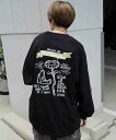 MARK GONZALES ワンポイント刺繍 バックプリント ビッグシルエットロンT/マーク・ゴンザレス(MARK GONZALES)