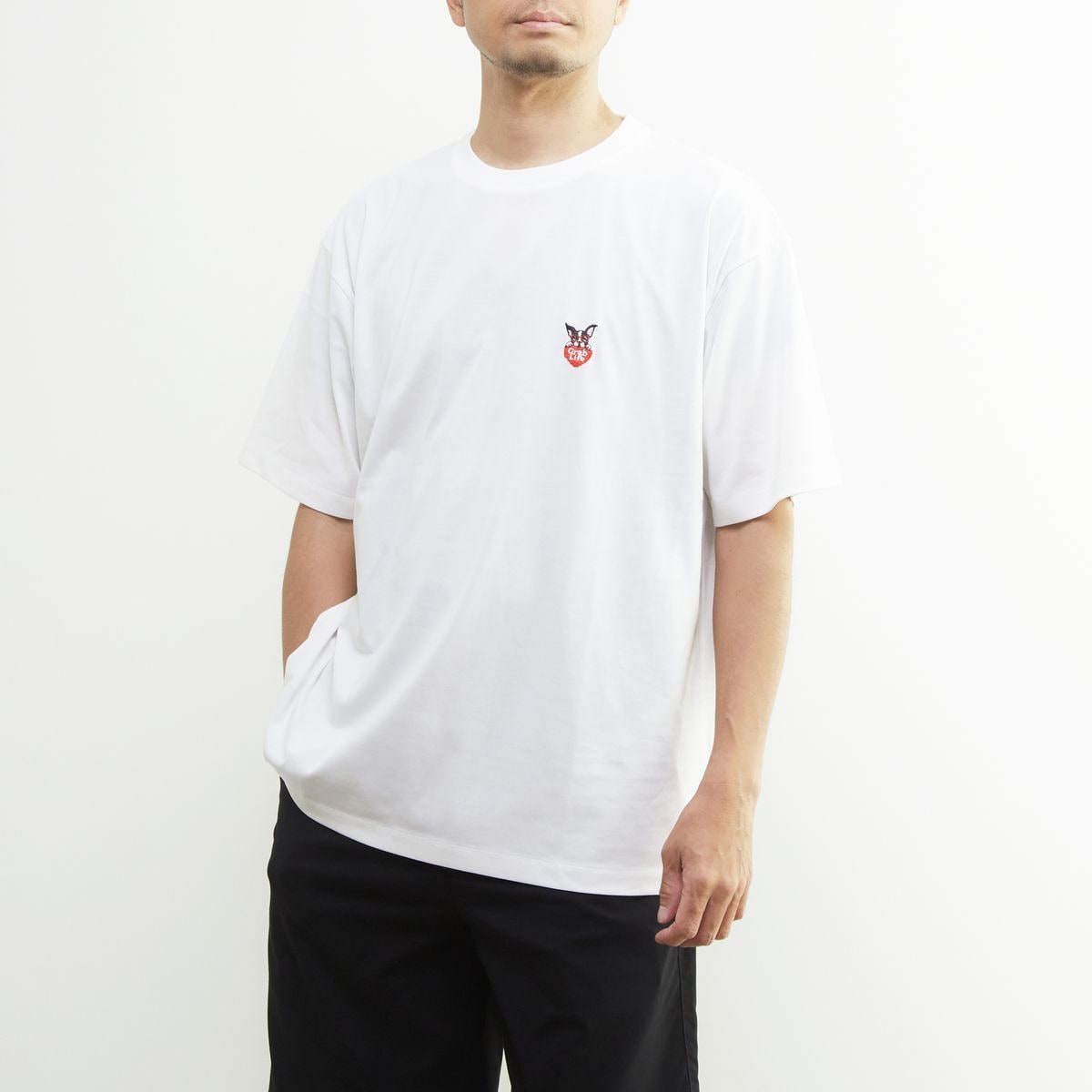 ワンポイント刺繍Tシャツ／メンズメルローズ（MEN'S MELROSE）
