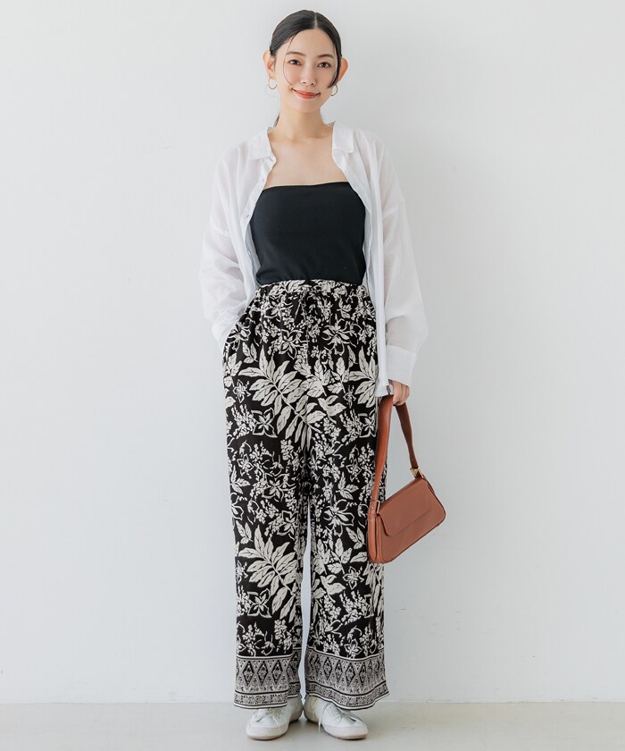 レーヨン裾ペイズリー柄パンツ／コカ（coca）のサムネイル