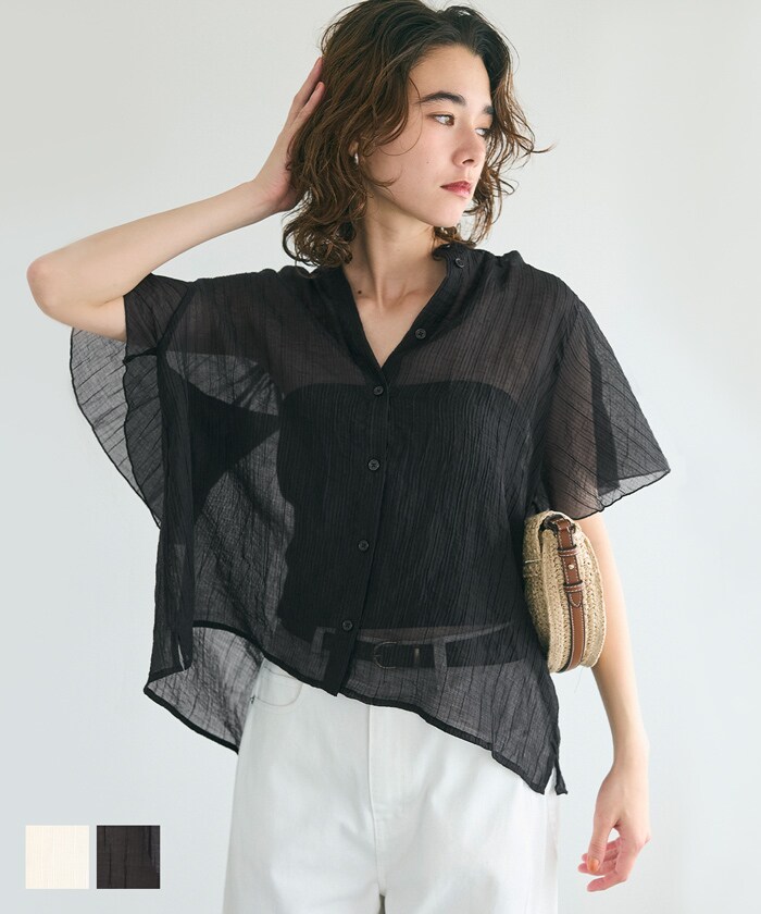 シアーフリルブラウス　全2色／コカ（coca）のサムネイル