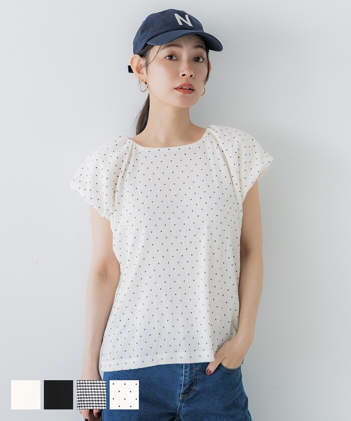 パフスリーブブラウス 全4色／コカ（coca）