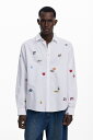【4サイズ展開/S/XL】モチーフプリント長袖シャツ/デシグアル(Desigual)