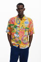 【4サイズ展開/S/XL】フルーツ柄の半袖シャツ/デシグアル(Desigual)