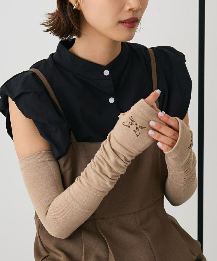 UVカット／接触冷感 ネコ刺繍アームカバー／クラフトスタンダードブティック（CRAFT STANDARD BOUTIQUE）