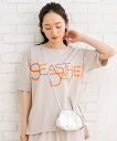 15号(3L) 【接触冷感】レタードスリットカットソー/サブストリート(sab street)