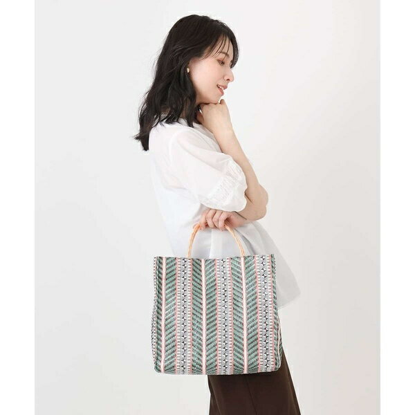 MICHEL  ミシェルクラン ホワイトキャンバス トートバッグ MK MICHEL KLEIN BAG（MK ミッシェルクラン バッグ）のトート