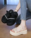 厚底サンダル クロスストラップ夏靴 軽量/ミニミニストア(miniministore)(4)