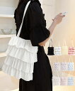 フリルトートバッグ レディース 肩掛け鞄/ミニミニストア(miniministore)