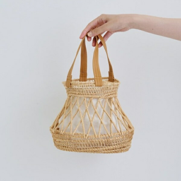 天然草ラウンドかごバッグ／ギャレスト（GALLEST）
