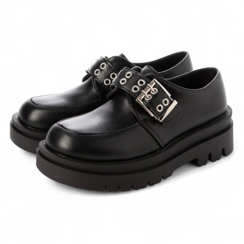 ★「UNISEX」23~27.0cm 厚底ダブルピンベルトシューズ★3076／リバティドール（Liber...