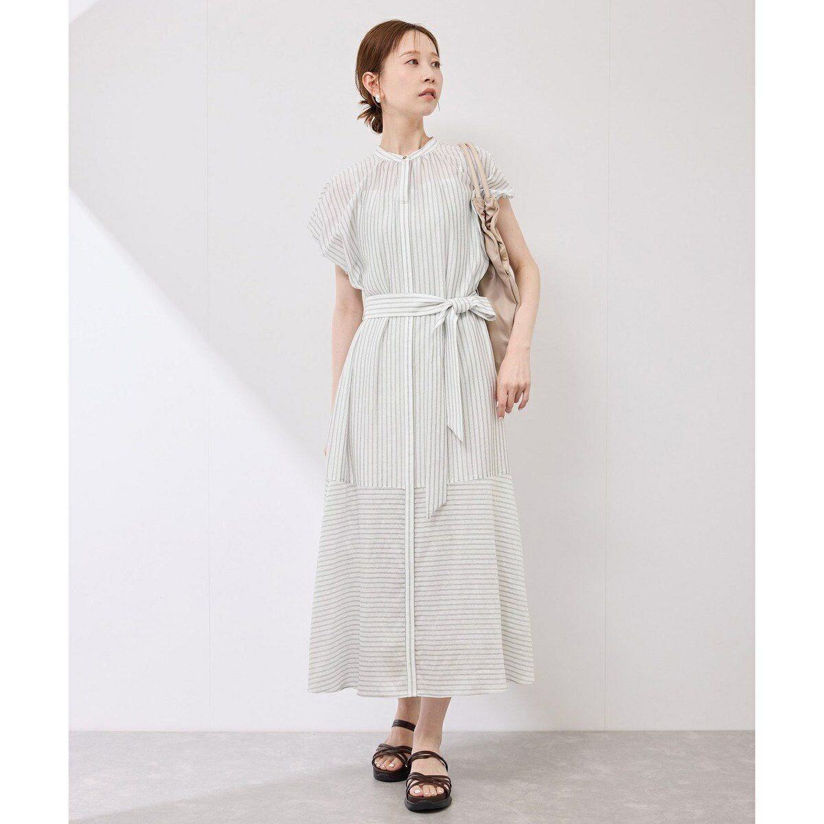 【emur/エミュール】シアードビーストライプシャツワンピース／ロペピクニック（ROPE' PICNIC）