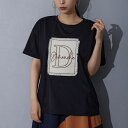刺繍デザインTシャツ/ニコルホワイト(NICOLE WHITE)