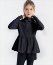 【UVカット率 99.9%以上】キッズ 長袖フード付きハイネックペプラムラッシュガード/テディショップ(TeddyShop)