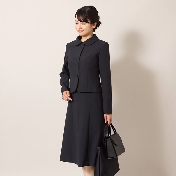 お受験スーツ／洗える／防シワ／濃紺／ポリエステル／レディース（メアリーココ）／エスコミュール（ESCOMUL）