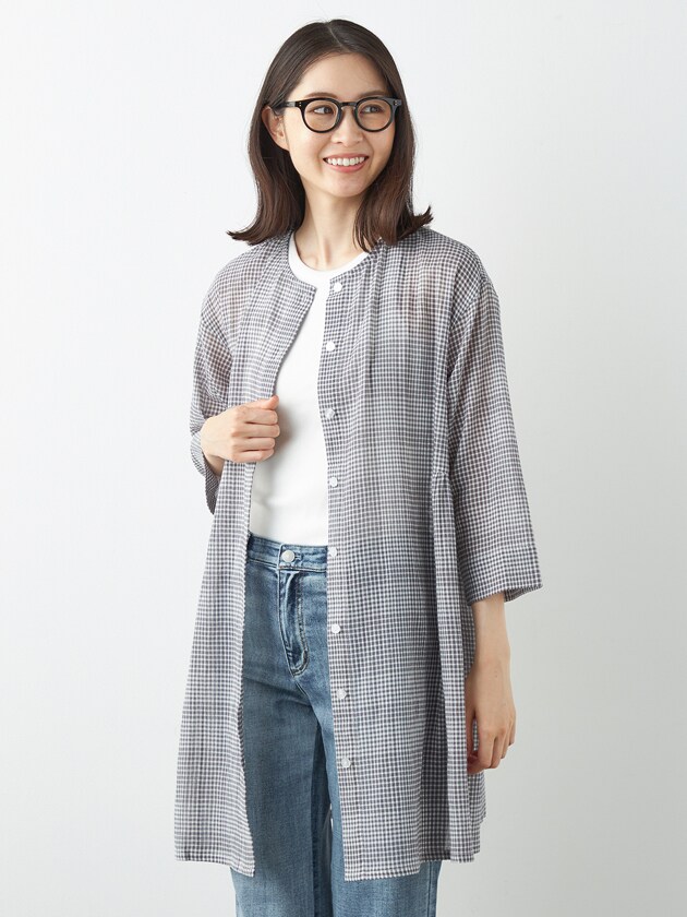 ファジーギンガムワンピース／エレメント オブ シンプルライフ（element of SIMPLE LIFE）