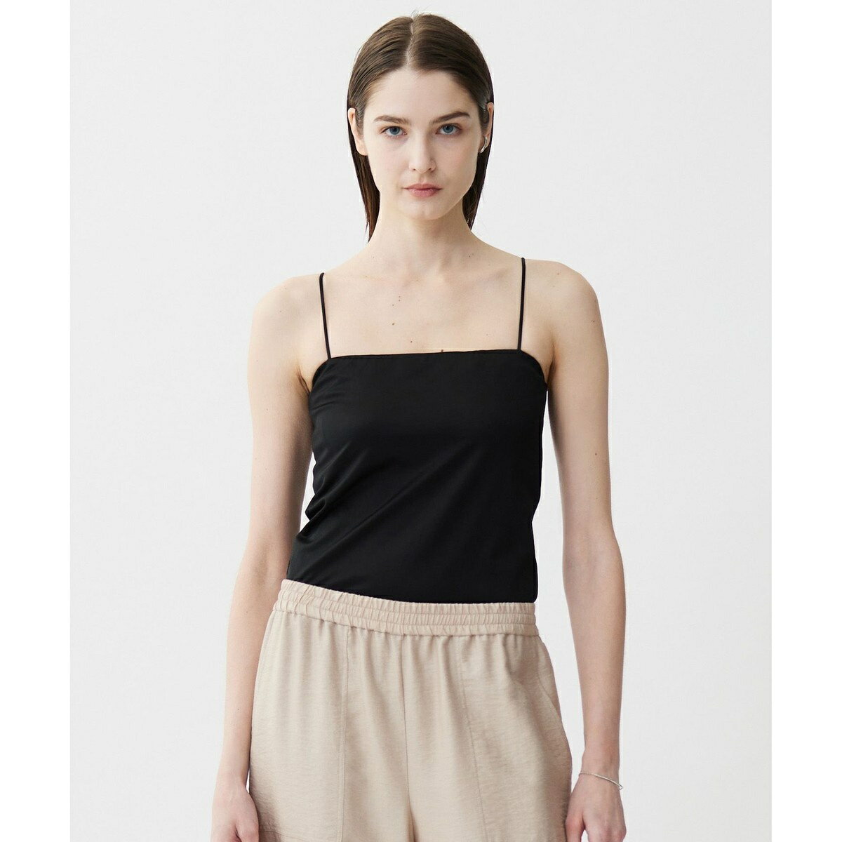 【接触冷感・UVケア・速乾・洗える】カップ付きサテンキャミソール／ICB（ICB）